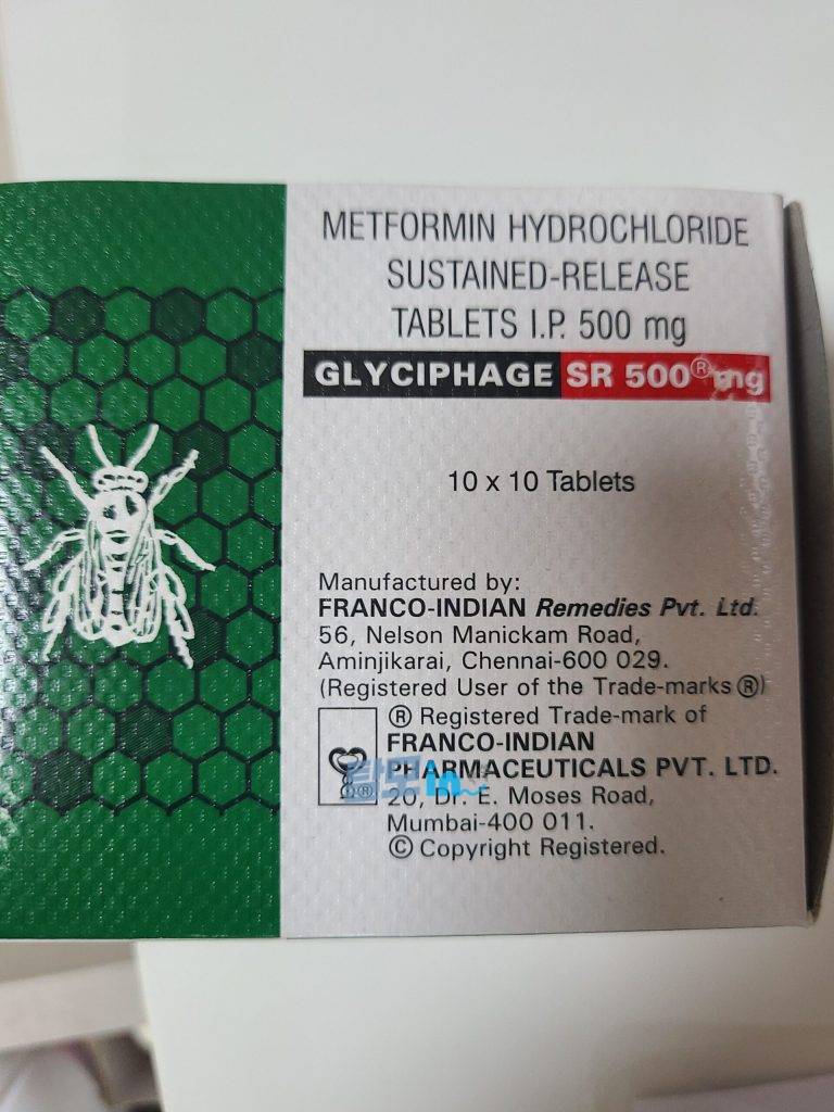 메트포르민 글리시파지 SR 500mg 500정 photo review